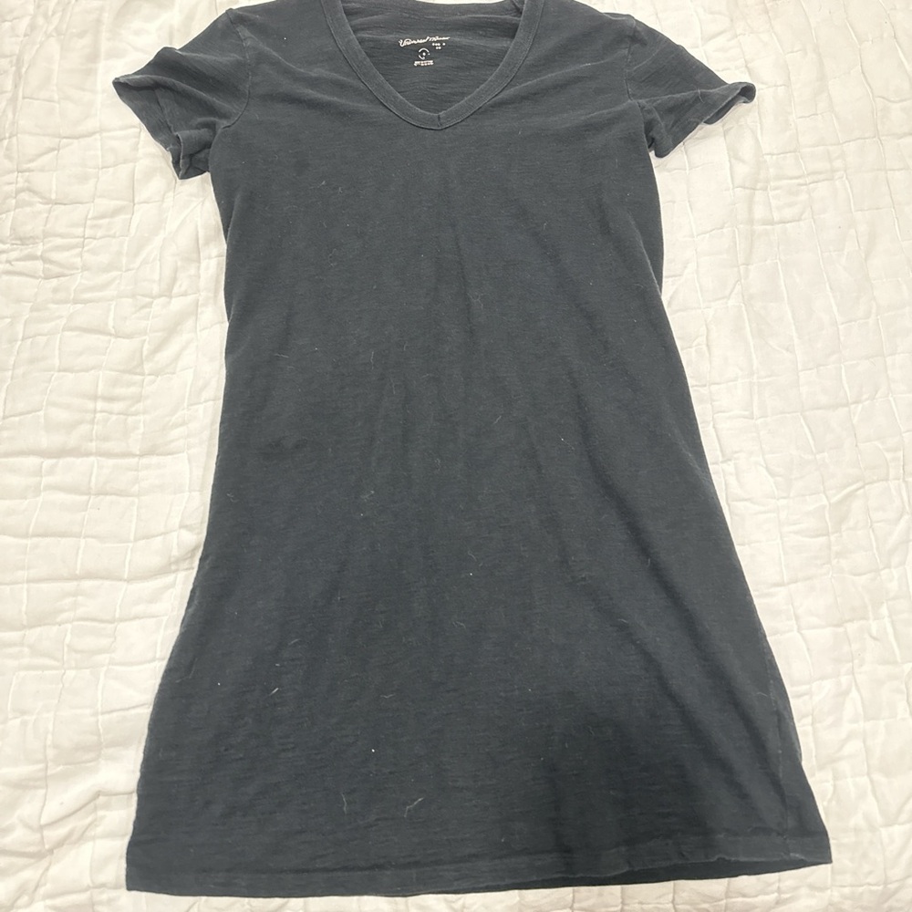 Universal Thread Gray Fitted Mini T-Shirt Dress
